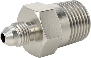 McMaster 50715K365 37 Degree Flared Fitting for Stainless Steel Tubing Straight Adapter for 1/4" Tube OD x 1/2 NPT Male - KVM Tools Inc.KV50715K365