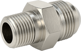 McMaster 50715K366 37 Degree Flared Fitting for Stainless Steel Tubing Straight Adapter for 3/4" Tube OD x 1/2 NPT Male - KVM Tools Inc.KV50715K366