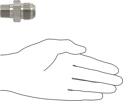 McMaster 50715K366 37 Degree Flared Fitting for Stainless Steel Tubing Straight Adapter for 3/4" Tube OD x 1/2 NPT Male - KVM Tools Inc.KV50715K366