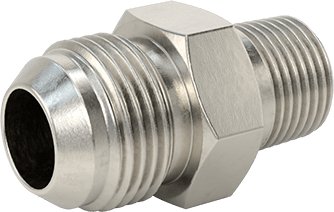 McMaster 50715K366 37 Degree Flared Fitting for Stainless Steel Tubing Straight Adapter for 3/4" Tube OD x 1/2 NPT Male - KVM Tools Inc.KV50715K366