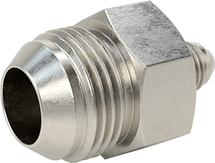 McMaster 50715K935 37 Degree Flared Fitting for Stainless Steel Tubing Straight Reducer for 3/4" Tube OD x 1/4" Tube OD - KVM Tools Inc.KV50715K935