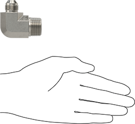 McMaster 50715K943 37 Degree Flared Fitting for Stainless Steel Tubing 90 Degree Adapter for 1/2" Tube OD x 3/4 NPT Male - KVM Tools Inc.KV50715K943