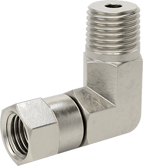 McMaster 50715K945 37 Degree Flared Fitting for Stainless Steel Tubing 90 Degree Swivel Adapter for 1/4" Tube OD x 1/4 NPT Male - KVM Tools Inc.KV50715K945