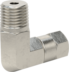 McMaster 50715K945 37 Degree Flared Fitting for Stainless Steel Tubing 90 Degree Swivel Adapter for 1/4" Tube OD x 1/4 NPT Male - KVM Tools Inc.KV50715K945