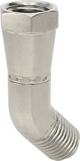 McMaster 50715K946 37 Degree Flared Fitting for Stainless Steel Tubing 45 Degree Elbow Adapter for 1/4" OD Tube x Female Tube - KVM Tools Inc.KV50715K946