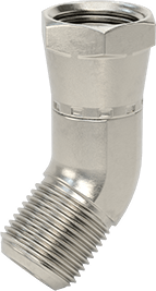 McMaster 50715K947 37 Degree Flared Fitting for Stainless Steel Tubing 45 Degree Elbow Adapter for 1/2" OD Tube x Female Tube - KVM Tools Inc.KV50715K947