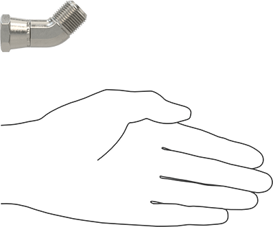 McMaster 50715K947 37 Degree Flared Fitting for Stainless Steel Tubing 45 Degree Elbow Adapter for 1/2" OD Tube x Female Tube - KVM Tools Inc.KV50715K947