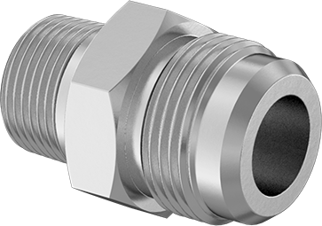 McMaster 50715K121 37 Degree Flared Fitting for Stainless Steel Tubing Straight Adapter for 1" Tube OD x 3/4 NPT Male - KVM Tools Inc.KV50715K121