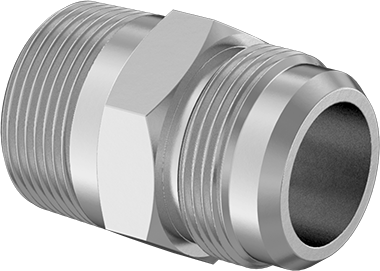 McMaster 50715K122 37 Degree Flared Fitting for Stainless Steel Tubing Straight Adapter for 1.25" Tube OD x 1 - 1/4 NPT Male - KVM Tools Inc.KV50715K122