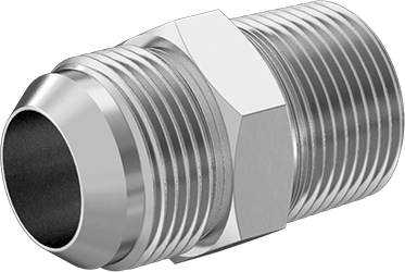 McMaster 50715K168 37 Degree Flared Fitting for Stainless Steel Tubing Straight Adapter for 1" Tube OD x 1 NPT Male - KVM Tools Inc.KV50715K168