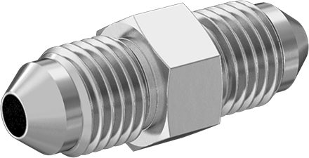 McMaster 50715K261 37 Degree Flared Fitting for Stainless Steel Tubing Straight Connector for 1/4" Tube OD - KVM Tools Inc.KV50715K261