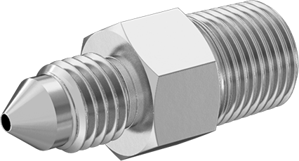 McMaster 50715K411 37 Degree Flared Fitting for Stainless Steel Tubing Straight Adapter for 1/8" Tube OD x 1/8 NPT Male - KVM Tools Inc.KV50715K411