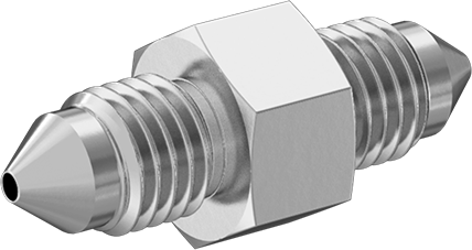McMaster 50715K414 37 Degree Flared Fitting for Stainless Steel Tubing Straight Connector for 1/8" Tube OD - KVM Tools Inc.KV50715K414