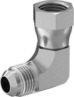 McMaster 50715K534 37 Degree Flared Fitting for Stainless Steel Tubing 90 Degree Swivel Adapter for 3/8" OD Tube x Female Tube - KVM Tools Inc.KV50715K534