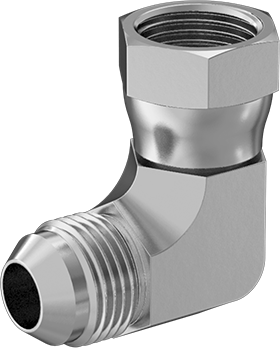 McMaster 50715K535 37 Degree Flared Fitting for Stainless Steel Tubing 90 Degree Swivel Adapter for 1/2" OD Tube x Female Tube - KVM Tools Inc.KV50715K535