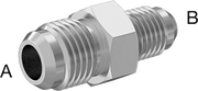 McMaster 50715K935 37 Degree Flared Fitting for Stainless Steel Tubing Straight Reducer for 3/4" Tube OD x 1/4" Tube OD - KVM Tools Inc.KV50715K935