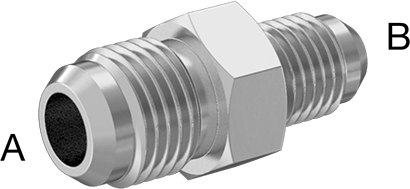 McMaster 50715K935 37 Degree Flared Fitting for Stainless Steel Tubing Straight Reducer for 3/4" Tube OD x 1/4" Tube OD - KVM Tools Inc.KV50715K935