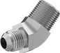 McMaster 50715K647 37 Degree Flared Fitting for Stainless Steel Tubing 45 Degree Adapter for 3/8" Tube OD x 3/8 NPT Male - KVM Tools Inc.KV50715K647