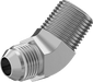 McMaster 50715K651 37 Degree Flared Fitting for Stainless Steel Tubing 45 Degree Adapter for 1/2" Tube OD x 1/2 NPT Male - KVM Tools Inc.KV50715K651
