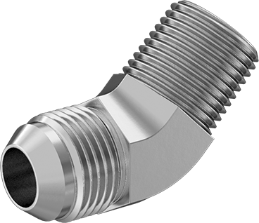 McMaster 50715K652 37 Degree Flared Fitting for Stainless Steel Tubing 45 Degree Adapter for 5/8" Tube OD x 1/2 NPT Male - KVM Tools Inc.KV50715K652