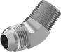 McMaster 50715K652 37 Degree Flared Fitting for Stainless Steel Tubing 45 Degree Adapter for 5/8" Tube OD x 1/2 NPT Male - KVM Tools Inc.KV50715K652
