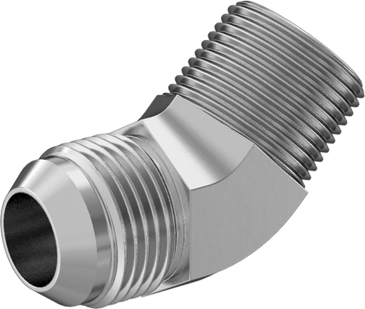 McMaster 50715K653 37 Degree Flared Fitting for Stainless Steel Tubing 45 Degree Adapter for 3/4" Tube OD x 3/4 NPT Male - KVM Tools Inc.KV50715K653