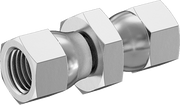 McMaster 50715K689 37 Degree Flared Fitting for Stainless Steel Tubing Straight Connector with Swivel, for 1/4" Tube OD - KVM Tools Inc.KV50715K689