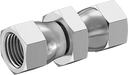 McMaster 50715K691 37 Degree Flared Fitting for Stainless Steel Tubing Straight Connector with Swivel, for 3/8" Tube OD - KVM Tools Inc.KV50715K691