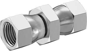 McMaster 50715K691 37 Degree Flared Fitting for Stainless Steel Tubing Straight Connector with Swivel, for 3/8" Tube OD - KVM Tools Inc.KV50715K691