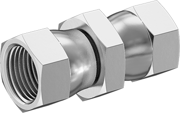 McMaster 50715K692 37 Degree Flared Fitting for Stainless Steel Tubing Straight Connector with Swivel, for 1/2" Tube OD - KVM Tools Inc.KV50715K692