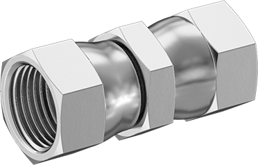 McMaster 50715K753 37 Degree Flared Fitting for Stainless Steel Tubing Straight Connector with Swivel, for 5/8" Tube OD - KVM Tools Inc.KV50715K753