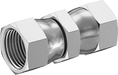 McMaster 50715K753 37 Degree Flared Fitting for Stainless Steel Tubing Straight Connector with Swivel, for 5/8" Tube OD - KVM Tools Inc.KV50715K753