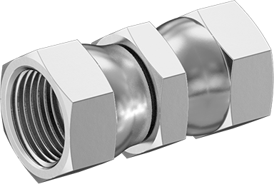 McMaster 50715K754 37 Degree Flared Fitting for Stainless Steel Tubing Straight Connector with Swivel, for 3/4" Tube OD - KVM Tools Inc.KV50715K754