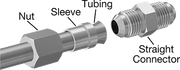 McMaster 50715K263 37 Degree Flared Fitting for Stainless Steel Tubing Straight Connector for 1/2" Tube OD - KVM Tools Inc.KV50715K263