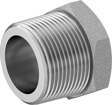 McMaster 50925K266 Compact Extreme - Pressure Steel Pipe Fitting Bushing Adapter, 1 - 1/4 NPTF Male x 1 NPTF Female - KVM Tools Inc.KV50925K266