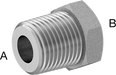 McMaster 50925K532 Compact Extreme - Pressure Steel Pipe Fitting Bushing Adapter, 1 NPTF Male x 1/4 NPTF Female - KVM Tools Inc.KV50925K532