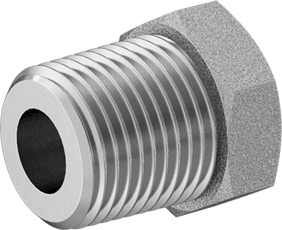 McMaster 50925K343 Compact Extreme - Pressure Steel Pipe Fitting Bushing Adapter, 3/8 NPTF Male x 1/8 NPTF Female - KVM Tools Inc.KV50925K343