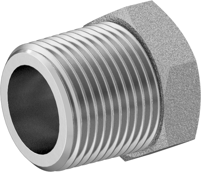 McMaster 50925K358 Compact Extreme - Pressure Steel Pipe Fitting Bushing Adapter, 3/4 NPTF Male x 1/2 NPTF Female - KVM Tools Inc.KV50925K358