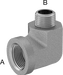 McMaster 50925K517 Compact Extreme - Pressure Steel Pipe Fitting 90 Degree Reducing Adapter, 3/4 Female x 1/2 Male NPTF - KVM Tools Inc.KV50925K517