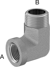 McMaster 50925K518 Compact Extreme - Pressure Steel Pipe Fitting 90 Degree Reducing Adapter, 3/4 Male x 1/2 Female NPTF - KVM Tools Inc.KV50925K518