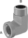 McMaster 50925K518 Compact Extreme - Pressure Steel Pipe Fitting 90 Degree Reducing Adapter, 3/4 Male x 1/2 Female NPTF - KVM Tools Inc.KV50925K518