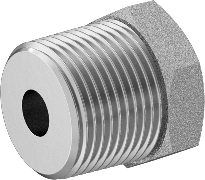 McMaster 50925K532 Compact Extreme - Pressure Steel Pipe Fitting Bushing Adapter, 1 NPTF Male x 1/4 NPTF Female - KVM Tools Inc.KV50925K532