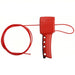 Brady 50941 Cable Lockout Pinch Point/Tab Cinching, Includes Cable, Nylon, 8 ft Cable Lg, Red - KVM Tools Inc.KV5TA70