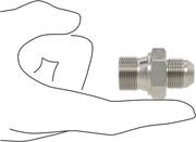 McMaster 5097K102 37 Degree Flared Fitting for Stainless Steel Tubing Straight Adapter for 1/2" Tube OD x 1/2 BSPP Male - KVM Tools Inc.KV5097K102