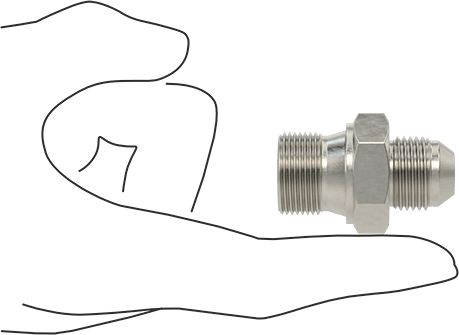 McMaster 5097K102 37 Degree Flared Fitting for Stainless Steel Tubing Straight Adapter for 1/2" Tube OD x 1/2 BSPP Male - KVM Tools Inc.KV5097K102