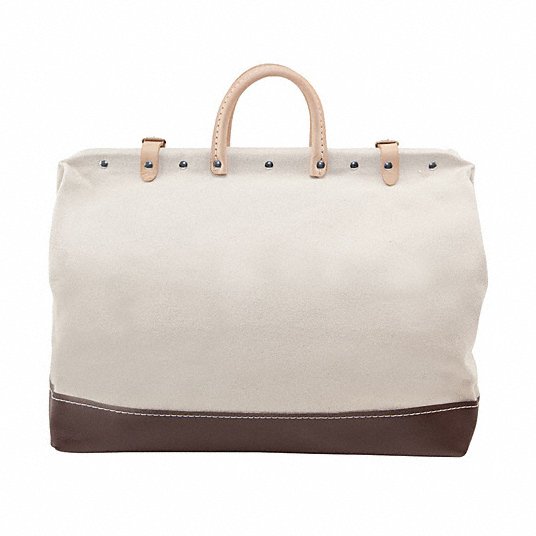 Klein 5102-20 Tool Bag 20 in W x 6 in D x 15 in H, Brown, Canvas, 1 Pockets, 1 Inside Pockets, Canvas
