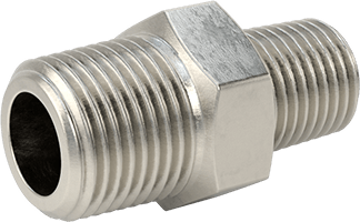 McMaster 51205K133 Extreme - Pressure 316 Stainless Steel Pipe Fitting Straight Reducer with Hex Body, 3/8 x 1/4 NPTF Male - KVM Tools Inc.KV51205K133