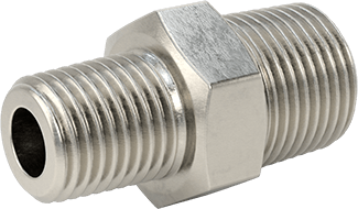 McMaster 51205K133 Extreme - Pressure 316 Stainless Steel Pipe Fitting Straight Reducer with Hex Body, 3/8 x 1/4 NPTF Male - KVM Tools Inc.KV51205K133