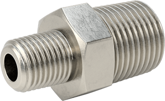McMaster 51205K139 Extreme - Pressure 316 Stainless Steel Pipe Fitting Straight Reducer with Hex Body, 1/2 x 1/4 NPTF Male - KVM Tools Inc.KV51205K139