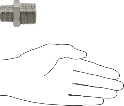 McMaster 51205K204 Extreme - Pressure 316 Stainless Steel Pipe Fitting Straight Reducer with Hex Body, 1 x 3/4 NPTF Male - KVM Tools Inc.KV51205K204